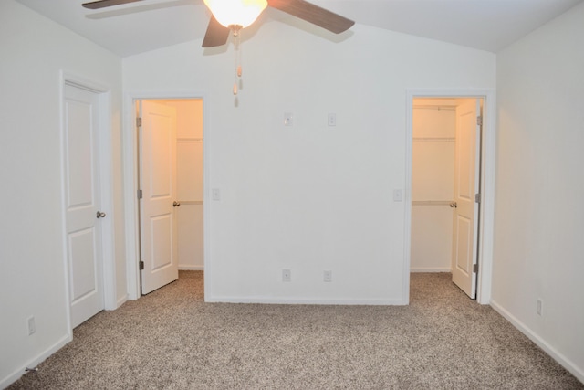 9088 Parlor Dr, Ladson, SC 29456 - unfurnished bedroom with a spacious closet, vaulted ceiling, carpet floors, a closet, and baseboards