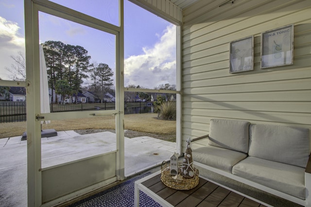 view of sunroom