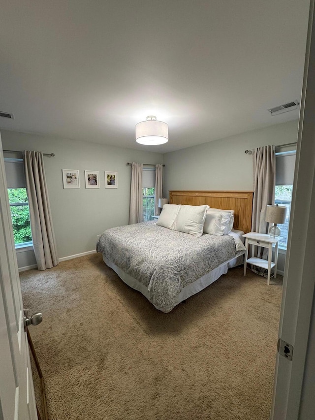 view of carpeted bedroom