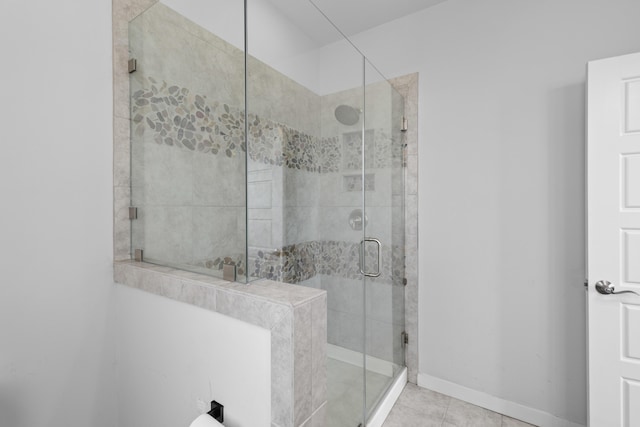 4419 Louisa Ln, North Charleston, SC 29405 - full bathroom with a stall shower and tile patterned floors