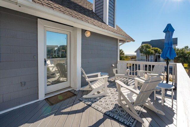 view of wooden deck