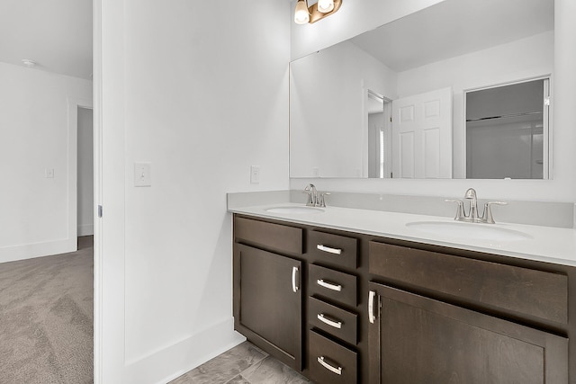 bathroom with vanity