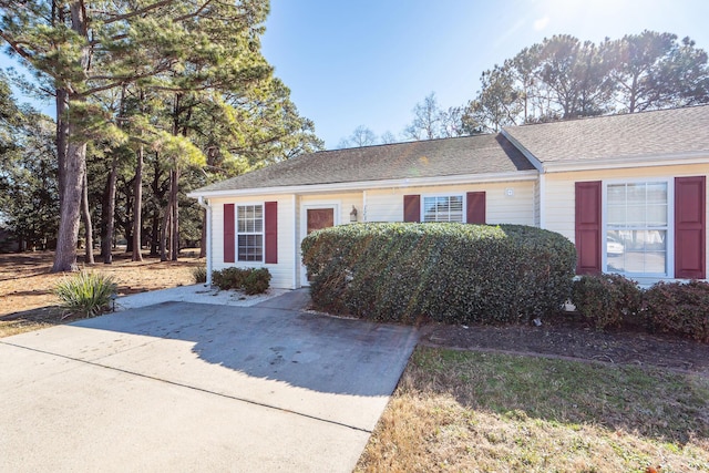 view of ranch-style home