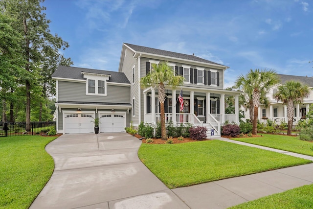 3739 Goodwater St, Mount Pleasant, SC 29466 - view of front of home with covered porch, concrete driveway, and an attached garage