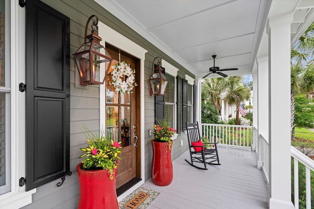 3739 Goodwater St, Mount Pleasant, SC 29466 - porch featuring ceiling fan