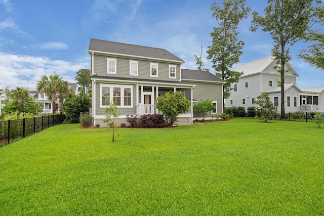 3739 Goodwater St, Mount Pleasant, SC 29466 - rear view of house with a sunroom