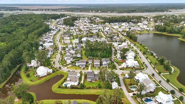 3739 Goodwater St, Mount Pleasant, SC 29466 - aerial view of property and surrounding area with a nearby body of water and nearby suburban area