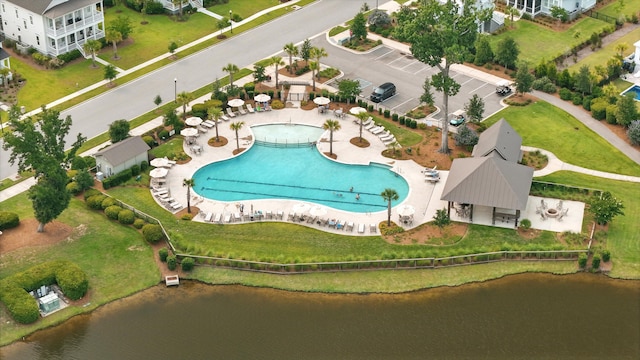 3739 Goodwater St, Mount Pleasant, SC 29466 - aerial view of a pool area and a large body of water