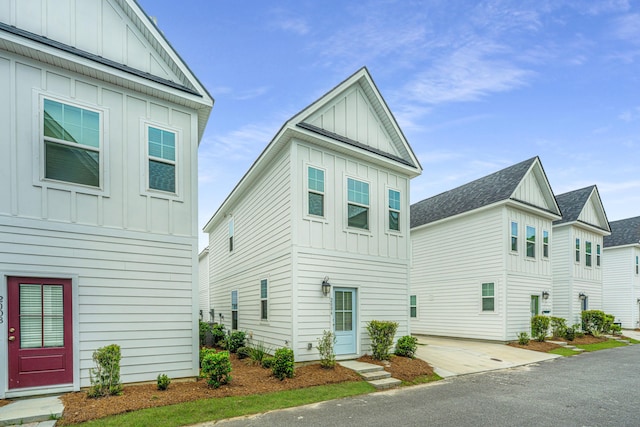 view of front of house featuring board and batten siding