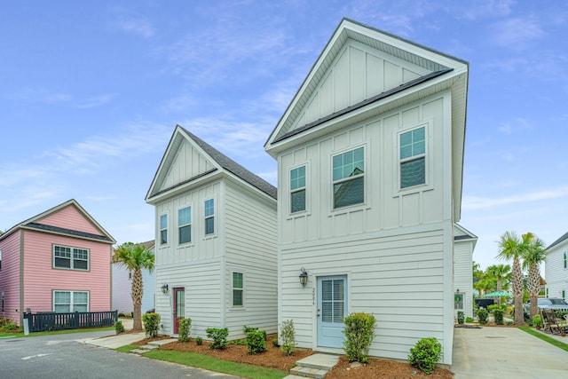 view of front of house with board and batten siding