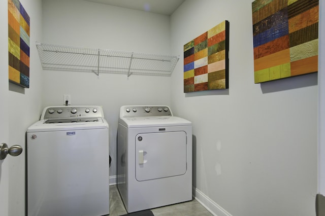 laundry room featuring washer and dryer