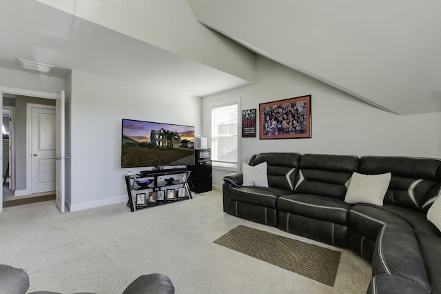 view of carpeted living room