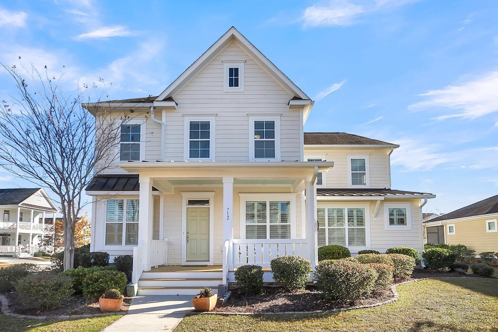 front of property featuring a porch