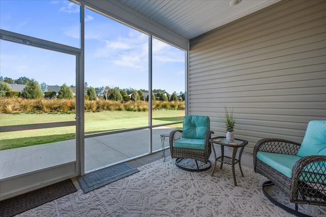 view of sunroom