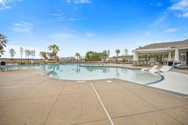 view of pool with a patio area