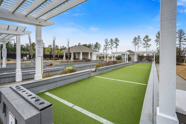 surrounding community featuring a pergola