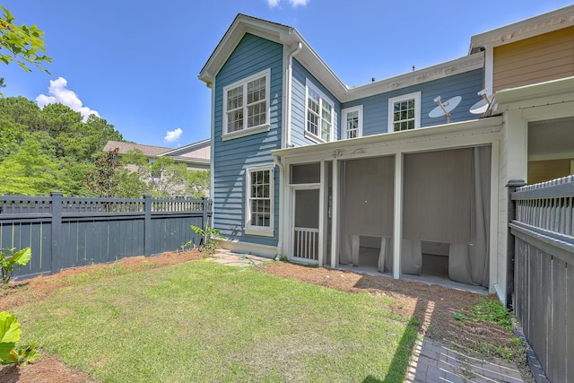 2036 Kings Gate Ln, Mount Pleasant, SC 29466 - back of property featuring a sunroom
