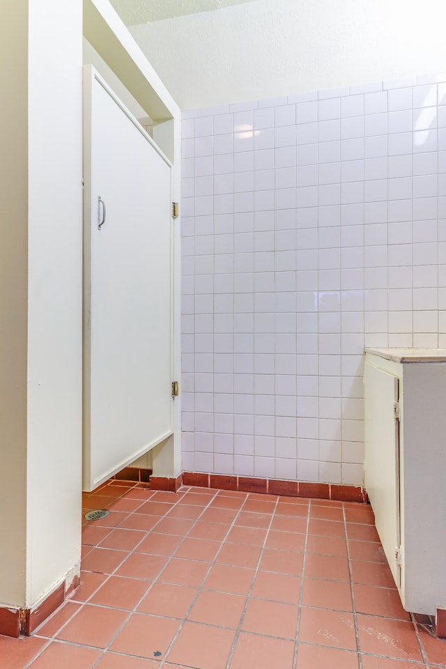 bathroom featuring tile walls and tile patterned floors