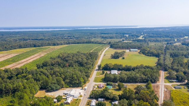 aerial view featuring a rural view