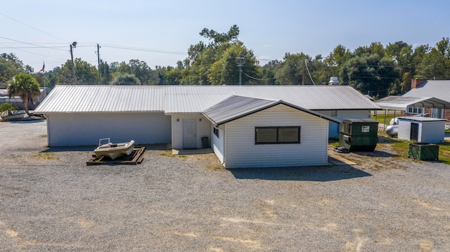 view of single story home