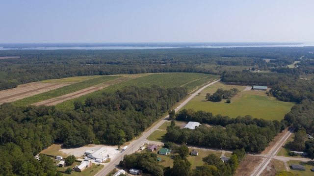 aerial view with a rural view