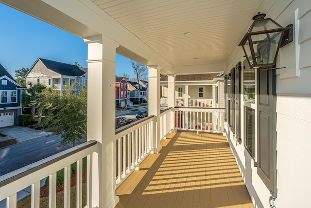 balcony with a residential view