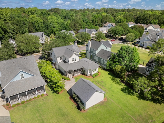 aerial view of residential area