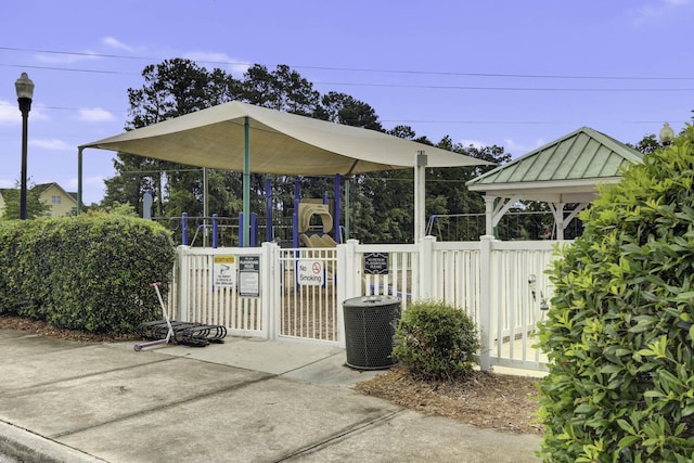 exterior space with fence and playground community