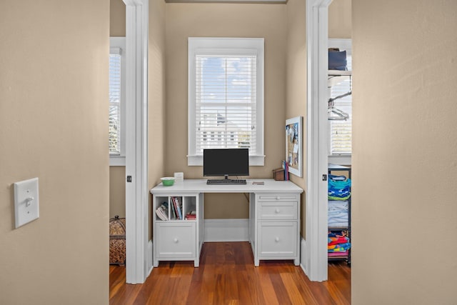 office featuring wood finished floors