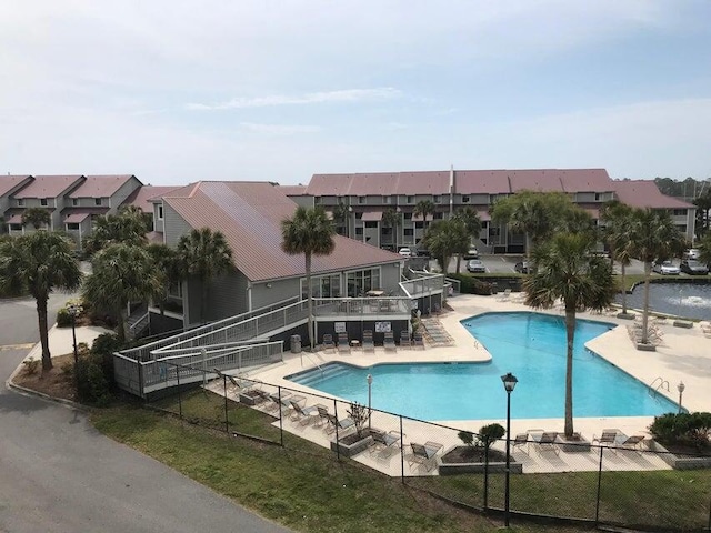 view of pool with a patio area