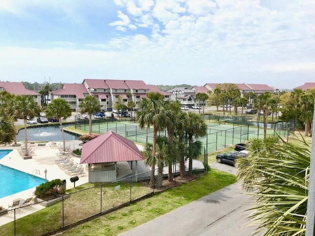 view of property's community featuring a swimming pool