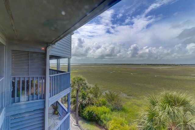 exterior space with a rural view