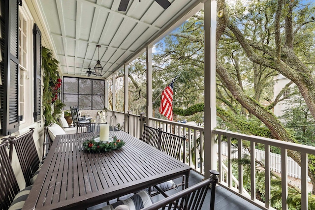 view of sunroom