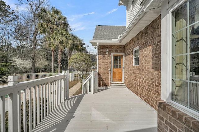 deck with fence