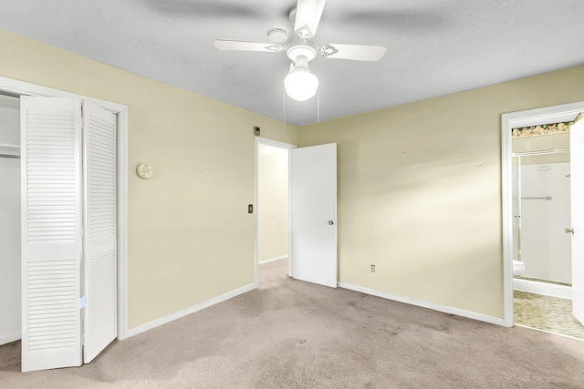 131 Wedgewood Cir, Goose Creek, SC 29445 - unfurnished bedroom featuring carpet floors, ensuite bath, a closet, and a ceiling fan