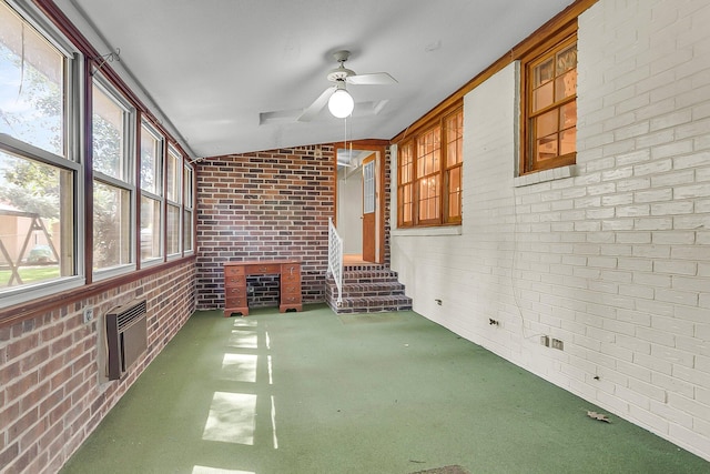 131 Wedgewood Cir, Goose Creek, SC 29445 - unfurnished sunroom with ceiling fan and a wall unit AC