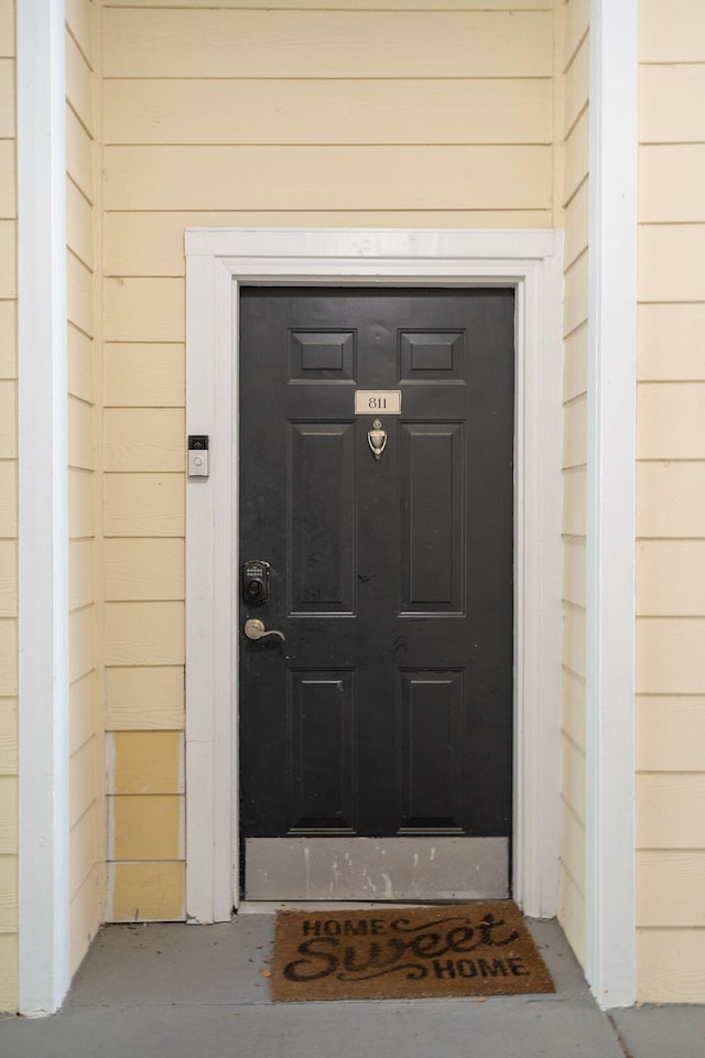 view of exterior entry