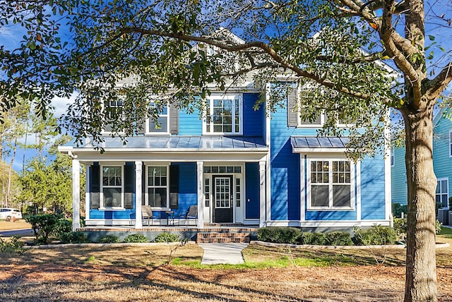 view of front of property with covered porch