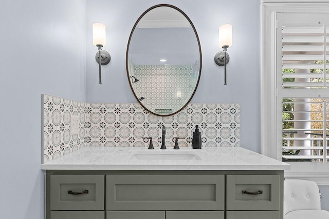 3052 Seabrook Island Rd, Seabrook Island, SC 29455 - bathroom with vanity and tasteful backsplash