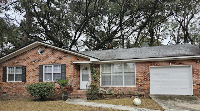 view of single story home