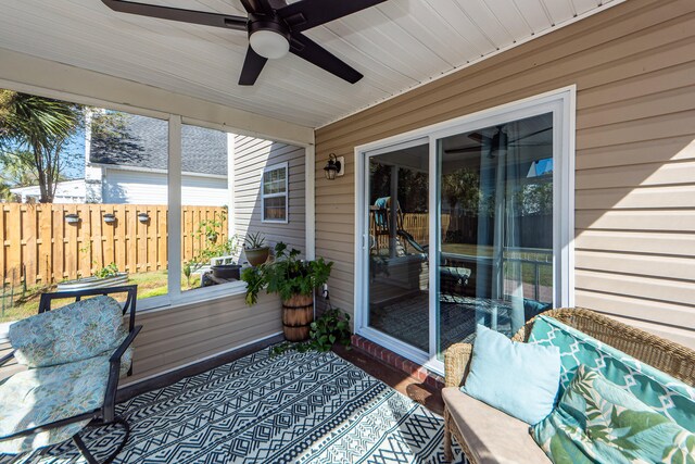 view of sunroom / solarium