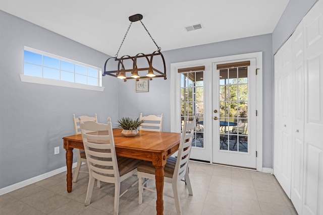 view of dining room