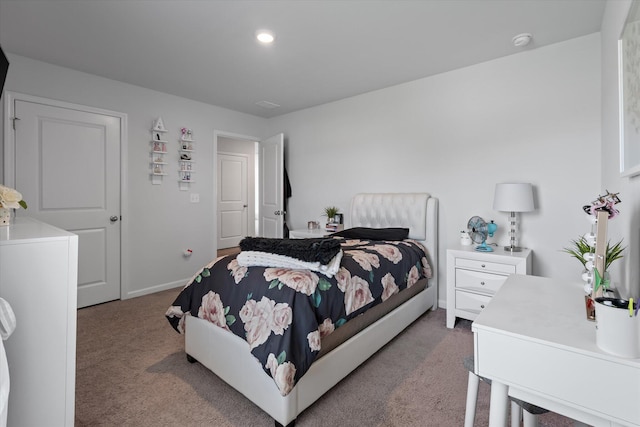 411 Bering Ln, Summerville, SC 29486 - bedroom featuring light carpet, baseboards, and recessed lighting