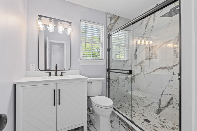 867 Colony Dr Unit F92, Charleston, SC 29407 - full bath featuring marble finish flooring, vanity, toilet, and a marble finish shower