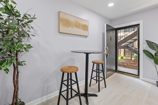 867 Colony Dr Unit F92, Charleston, SC 29407 - foyer entrance featuring baseboards, wood finished floors, and recessed lighting