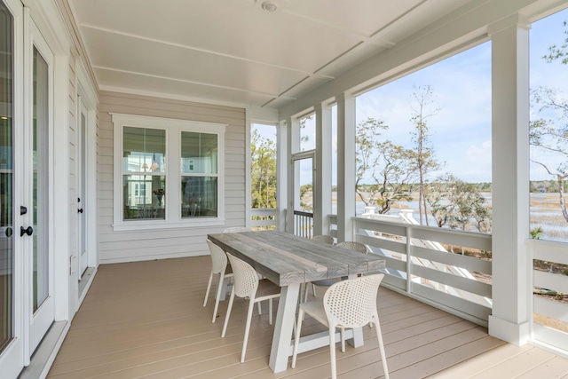 view of sunroom / solarium