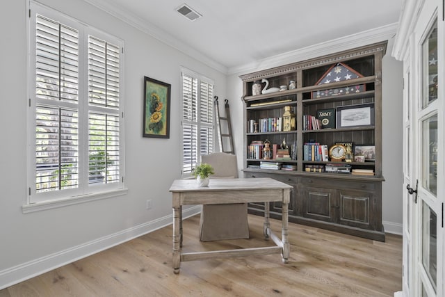 116 Cartright St, Daniel Island, SC 29492 - office featuring ornamental molding and wood finished floors