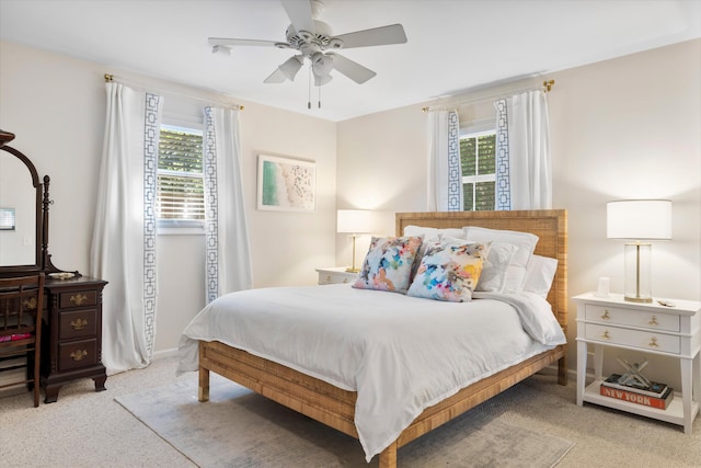 520 Yale Dr, Charleston, SC 29412 - bedroom with carpet, multiple windows, a ceiling fan, and baseboards