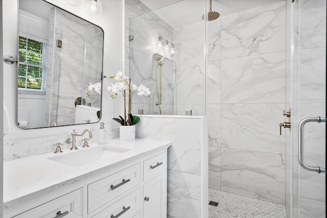 520 Yale Dr, Charleston, SC 29412 - bathroom with a marble finish shower and vanity