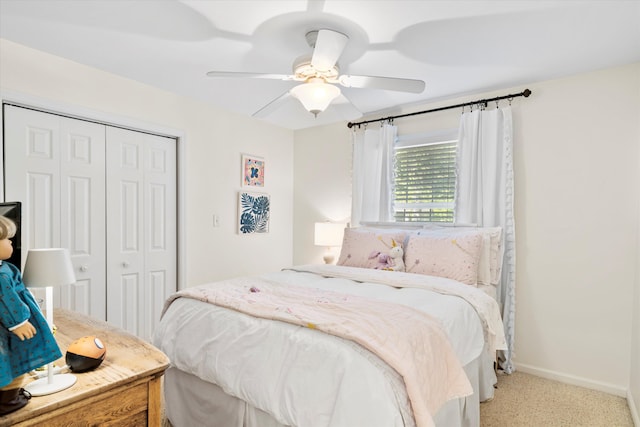 520 Yale Dr, Charleston, SC 29412 - carpeted bedroom with a closet, a ceiling fan, and baseboards